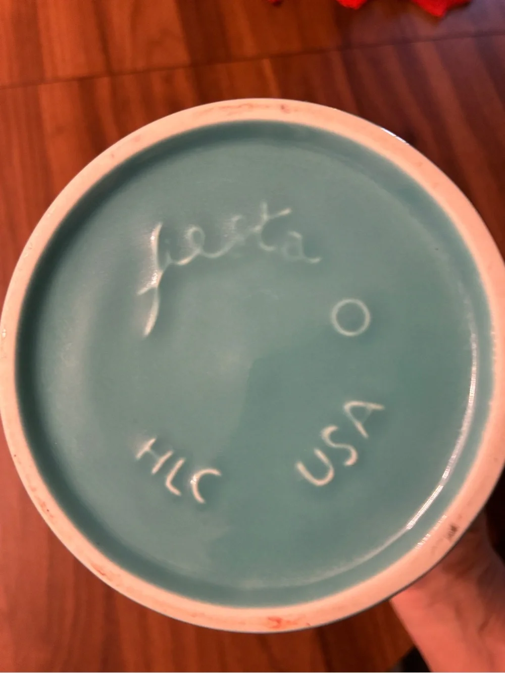 Fiesta utensil crock in turquoise